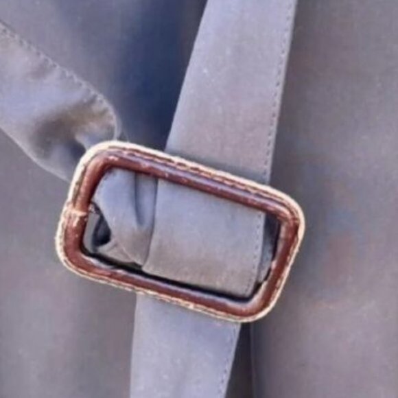 Vintage Linda Richards Full-Length Dark Taupe Trench Coat Sz M/L - Picture 9 of 13